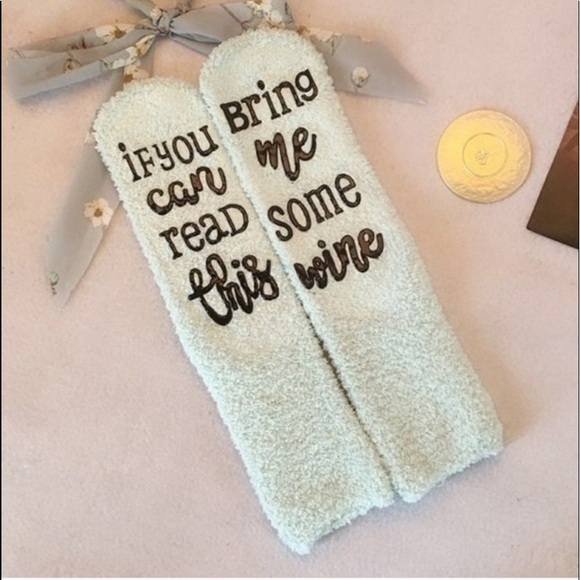 Accessories - New Light Green Fuzzy Wine Socks $4 need gone